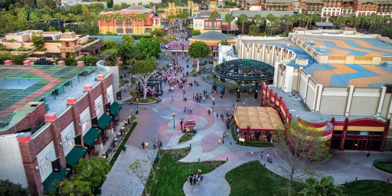 Downtown Disney District at Disneyland Resort, featuring entertainment and dining experiences in California.