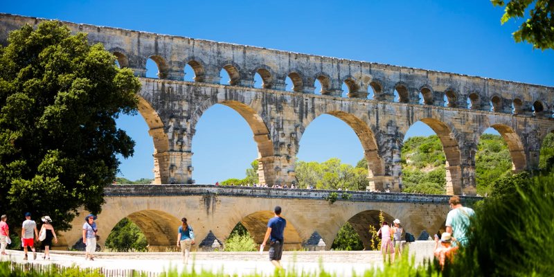 People capture stunning images of the Pont du Gard bridge.