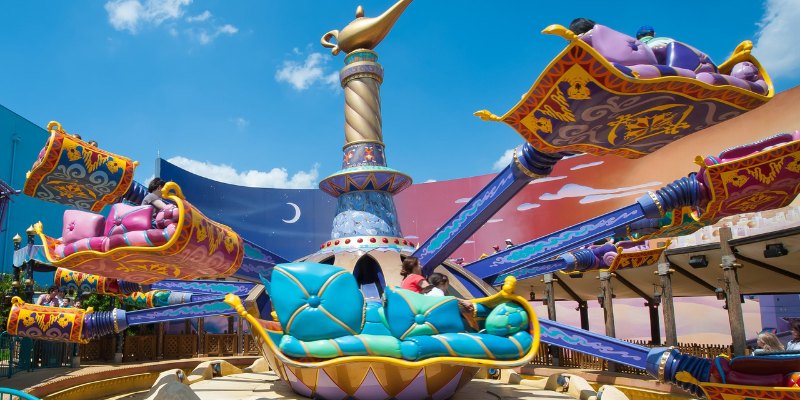 Image of the Genie Ride at Disneyland Paris, featuring vibrant colors and whimsical design elements.