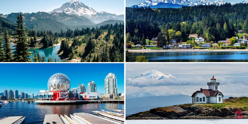 Beautiful landscapes and landmarks like Mount Rainier and Mukilteo Lighthouse that make for perfect day trips from Seattle.