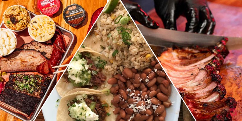 Mouthwatering trays of Texas BBQ and authentic tacos showcase the incredible houston food variation found across the city's diverse culinary scene.
