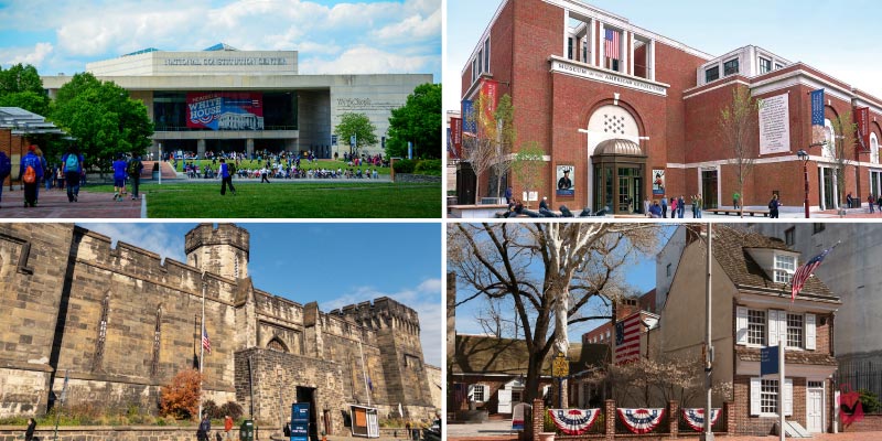 Famous landmarks like the Betsy Ross House and Eastern State Penitentiary are must-visit historical attractions in Philadelphia.