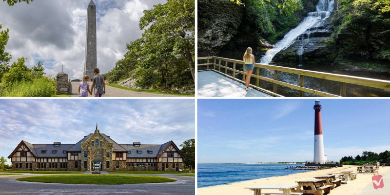 Waterfalls and lighthouses illustrate the many Outdoor Activities & Nature in New Jersey available for hikers and sightseers to enjoy.