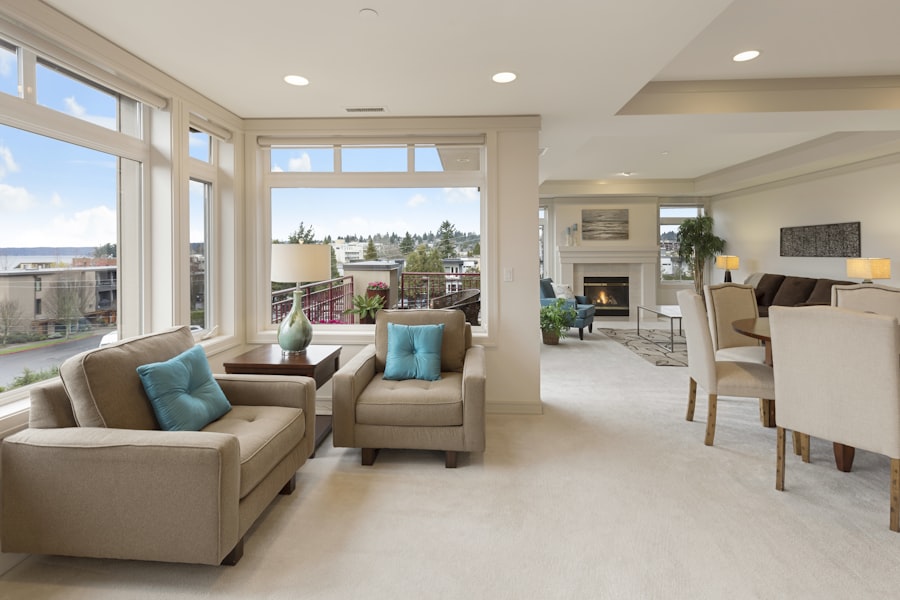Condo kitchen and lounge